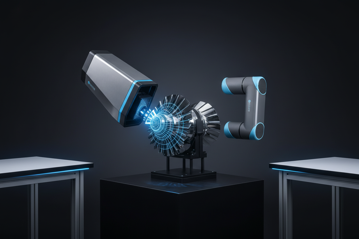 Professional 3D scanning setup in a luxury studio environment
